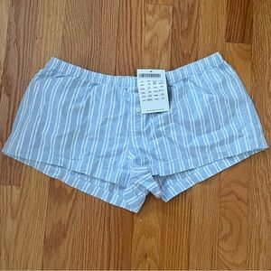 Brandy Melville Light Blue Striped Shorts